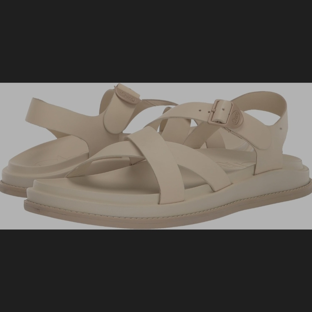 Cream Flat Sandals with Intricate Straps